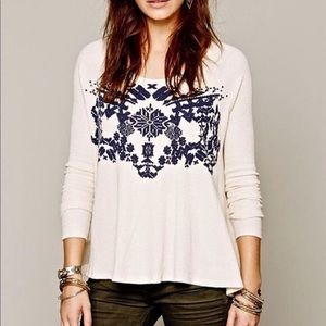 Free People Rockabilly Raglan Fairisle Thermal